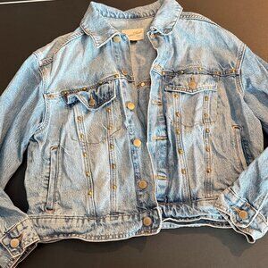 Gold Studded Jean Jacket Size XS